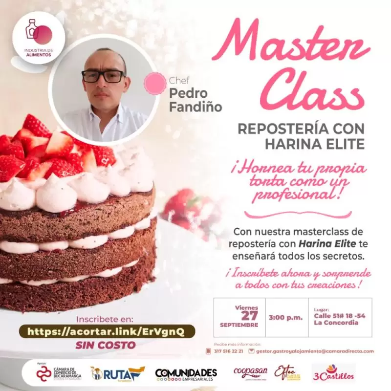 ¡No te pierdas la Master Class de Repostería con Harina Élite!