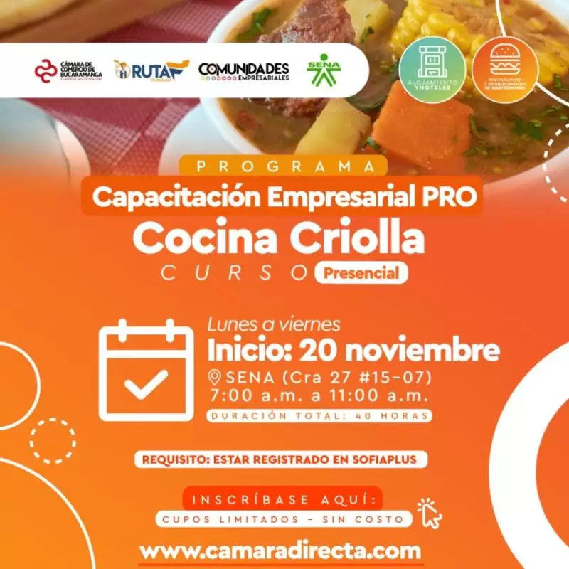 Capacitación Empresarial Pro "Cocina Criolla"